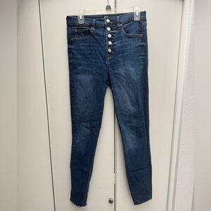 GAP High Rise Dark Blue Skinny Jeans